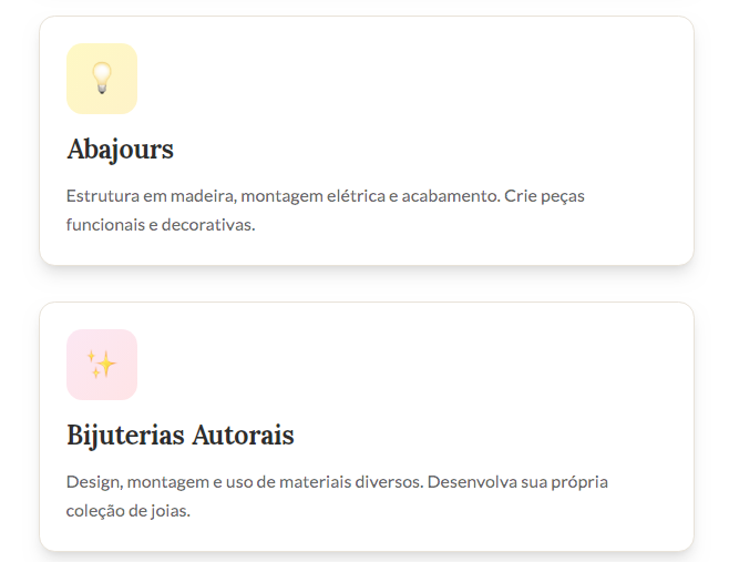 Bijuterias autorais artesanais